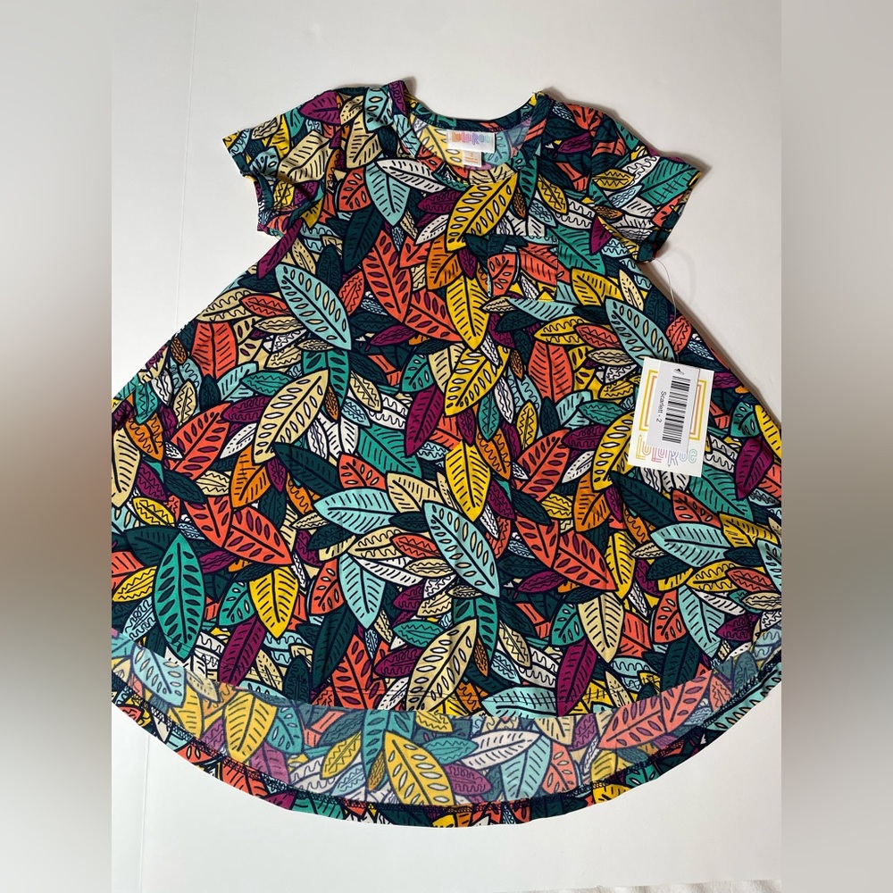 Colorful Leaf Pattern Scarlett Dress